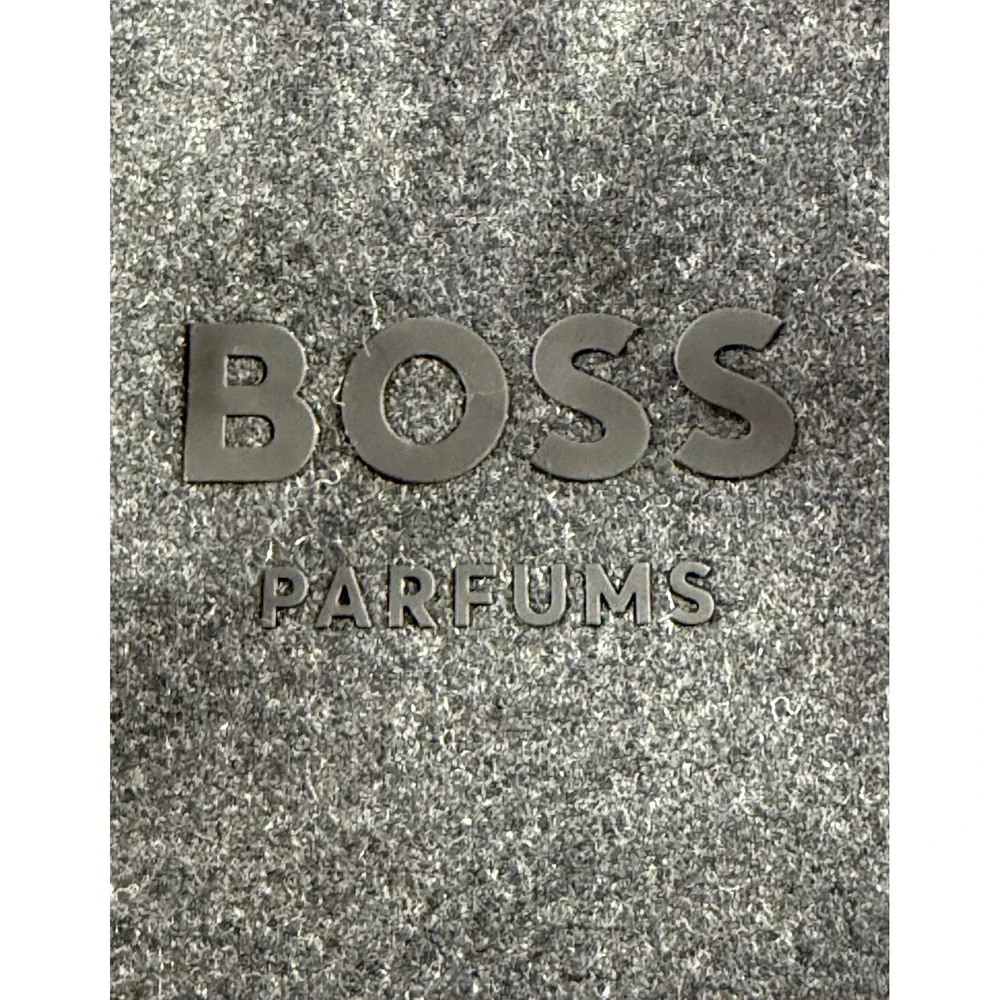 Hugo Boss Parfums Mens Grey‎ Felt Weekender Duffel Bag Overnight Travel Gym